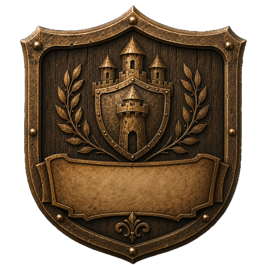 Coat of arms shield in Fornava’s building game