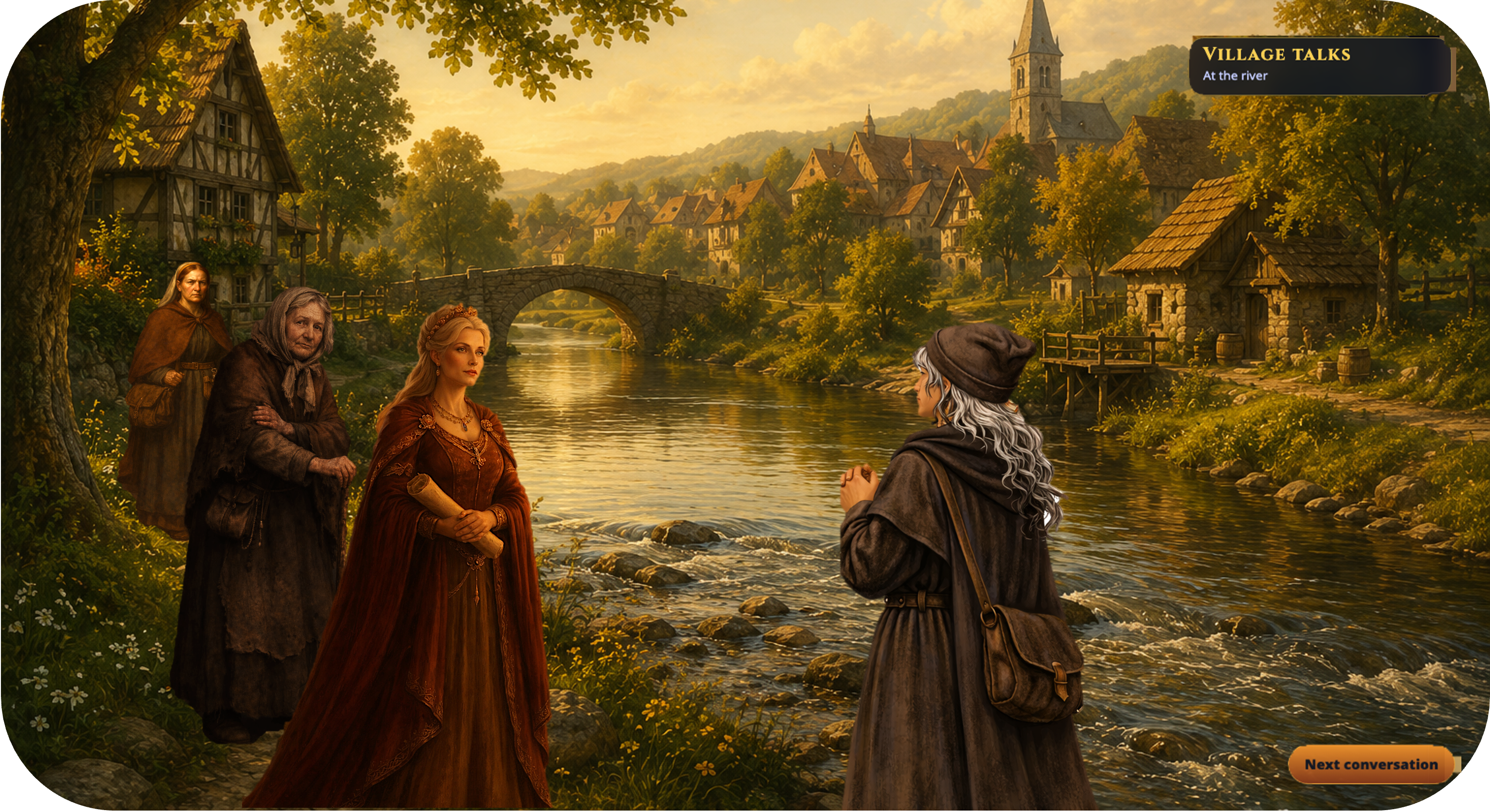 Fornava — village conversation at the gate